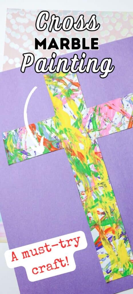 cross marble painting craft