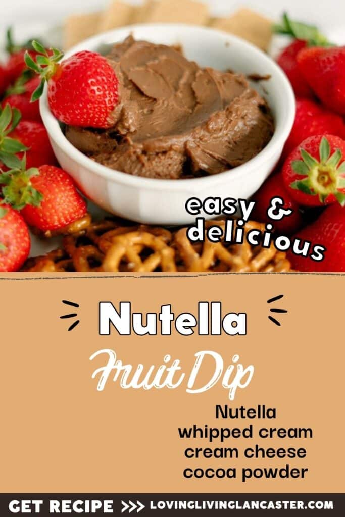 An image of the finished Nutella Fruit Dip.