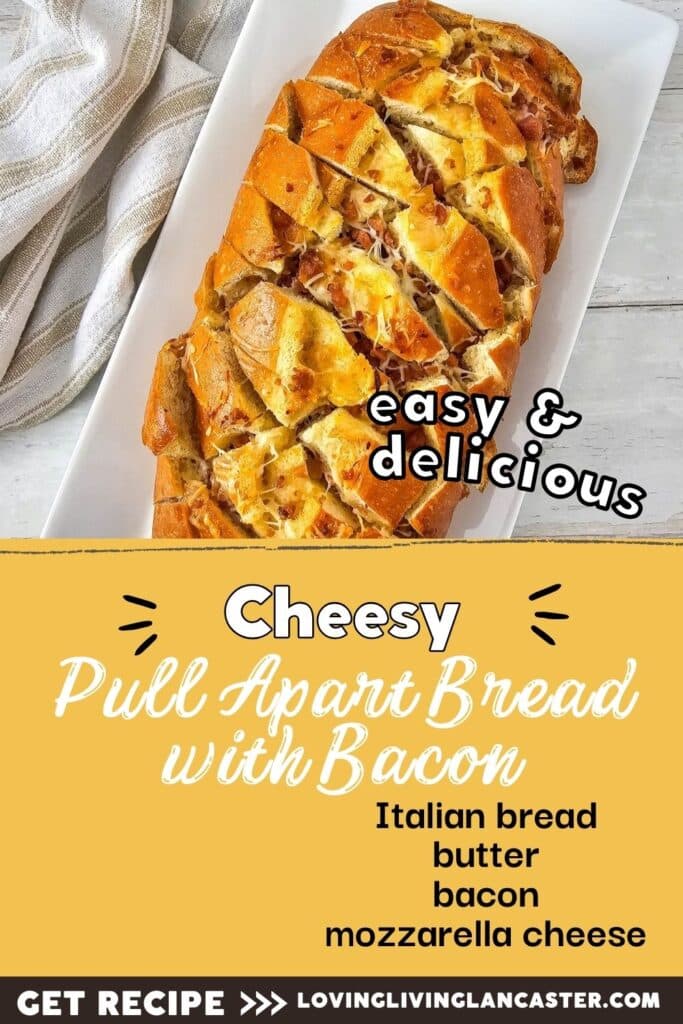 Cheesy Pull Apart Bread Templates for Facebook Pinterest Pin