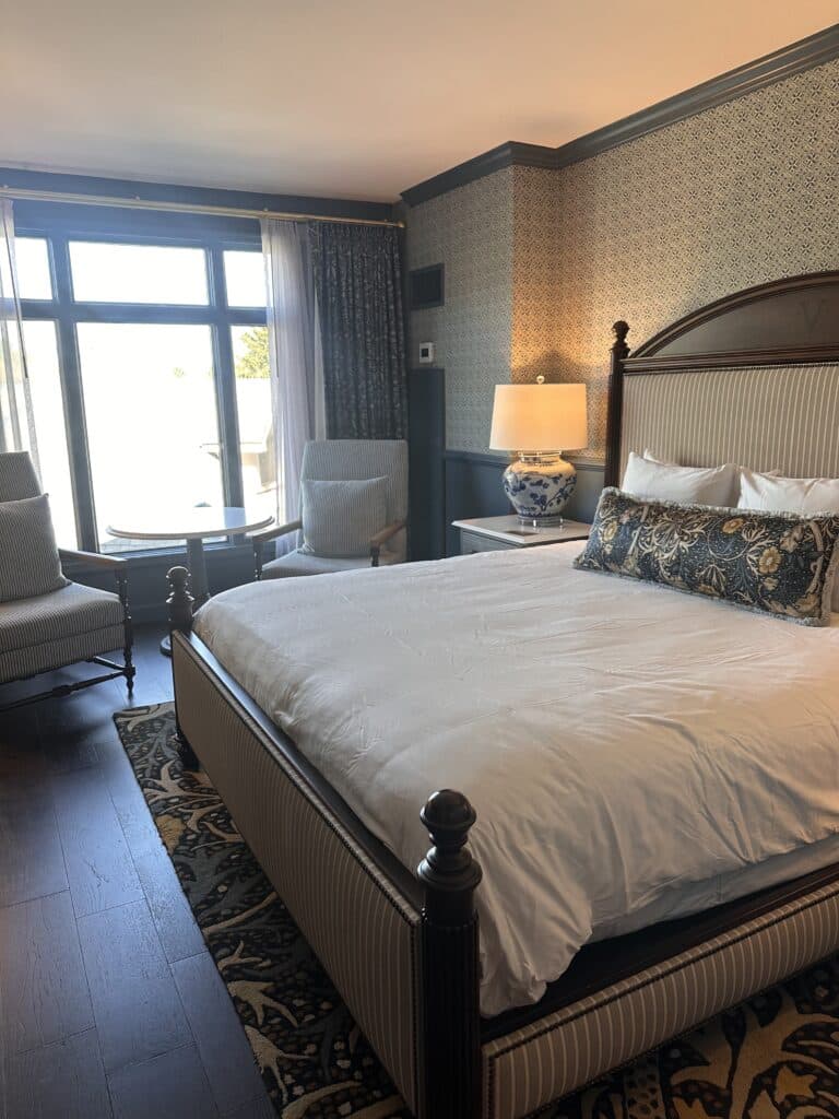 Honest Review: The Inn on Biltmore Estate in Asheville North Carolina 4 king size bed in room at Biltmore Estate Inn